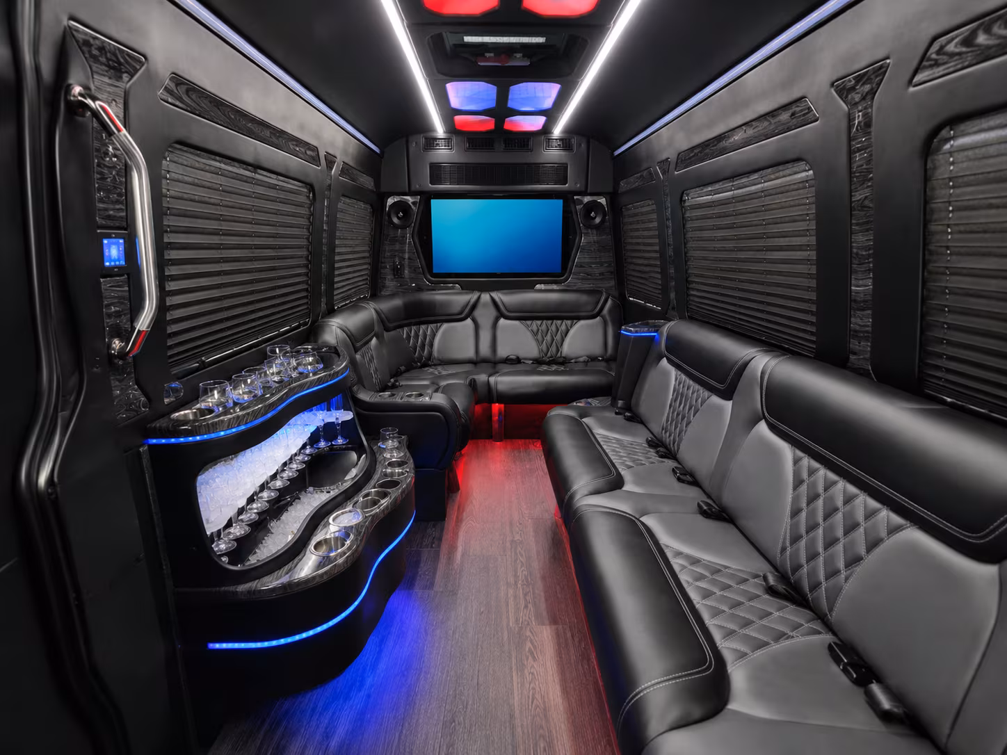 thornton 30 passenger party bus interior